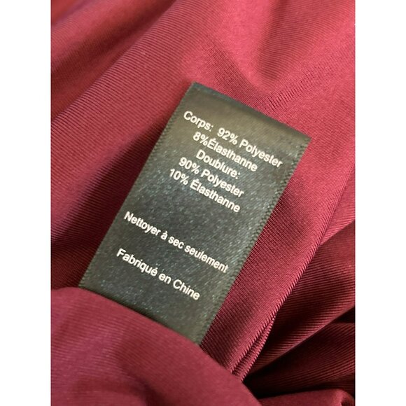 ASTR The Label Women's Burgundy Rib Velvet Lanita Wrap Dress Medium Holiday NWOT - Picture 6 of 6
